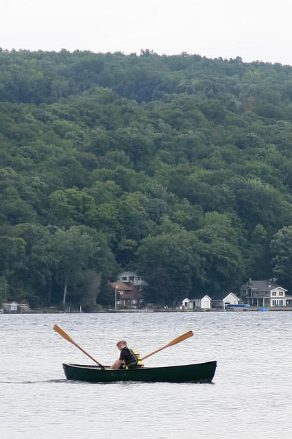 Nathan with a solo canoe ride