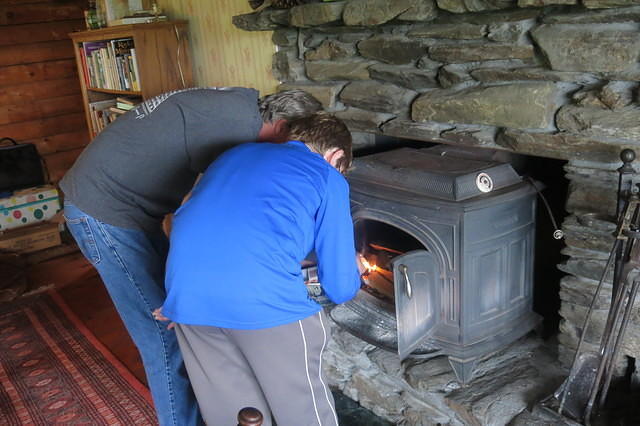 Nathan learning how to start a fire