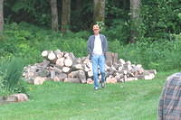 Dad and his wood pile