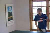 Dad challenged the boys to ping pong and they got a good laugh out of his skills.